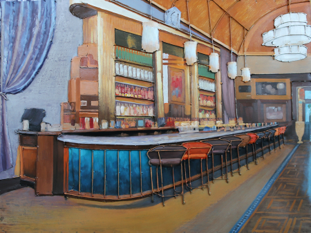Tablouri - Tablou At the bar metalic in relief
