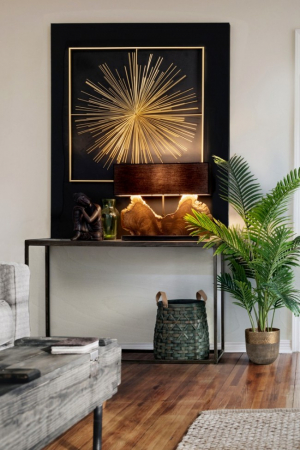 Tablou AURIEL, fier, auriu, 90x6.5x90cm [3]