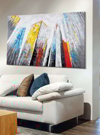 Tablouri - Tablou Big Apple, Canvas, Multicolor, 4x152x101.5 cm