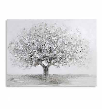 Tablouri - Tablou Big Tree, canvas/lemn/metal, multicolor, 120x90 cm