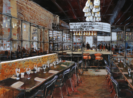 DECORATIUNI - Tablou bistro, metalic