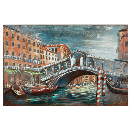 Tablouri - Tablou Bridge, dreptunghiular, Metal, multicolor, PU 1, L. 4 cm, L. 120 cm, H 80 cm