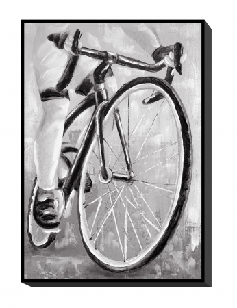 Tablouri - Tablou CANVAS PAINTING BICYCLE  pictat manual