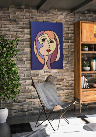 Tablouri - Tablou Double Face Large -A-, Lemn/Canvas, Multicolor, 120x80x3 cm