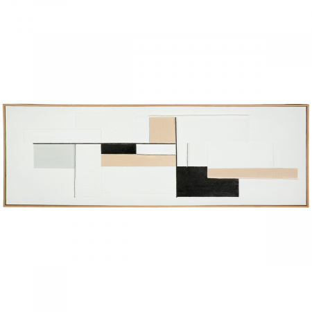 Tablouri - Tablou, dreptunghiular ABSTRACT, pânză, roz, alb, PU 1, L. 5 cm, l. 152 cm, H 52 cm