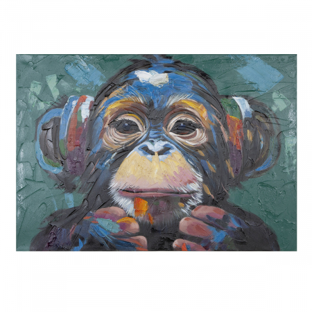 Tablouri - Tablou, dreptunghiular, Ape, Panza, lemn de pin, multicolor, PU 1, L. 4 cm, L. 100 cm, H. 70 cm