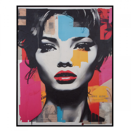 Tablou, dreptunghiular, Femme fatale, Panza, lemn de pin, multicolor, PU 1, L. 4 cm, L. 82 cm, H. 102 cm [2]