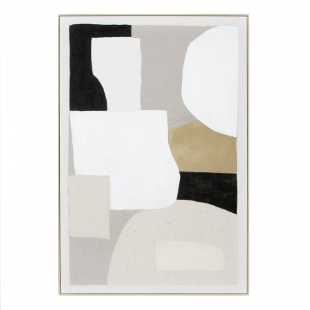 Tablouri - Tablou, dreptunghiular, Randal, Pânză, Sintetică, negru, alb, PU 1, L. 5 cm, L. 81,5 cm, H. 121,5 cm