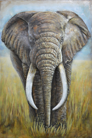 DECORATIUNI - Tablou elefant, metalic