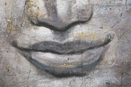 Tablou Face Buddha Light - A-, Lemn/Canvas, Multicolor, 120x80x3 cm [5]