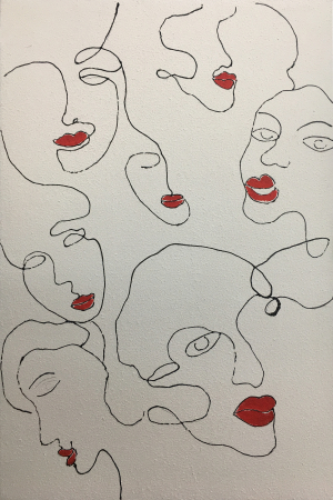 Tablouri - Tablou Faces pictat manual
