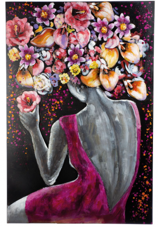 Tablou FLORENZIA roz, pictura, 120x80 cm [1]