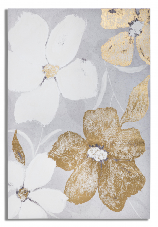 Tablou Flowery, Lemn/Canvas, Multicolor, 120x80x3 cm [4]