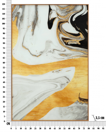Tablou Ghostly, Sticla/Aluminiu/Hartie, Multicolor, 120x80x3.5 cm [6]