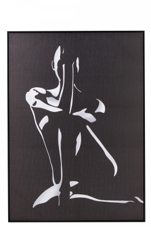 Tablouri - Tablou inramat Woman, Canvas, Negru, 102x4x143 cm