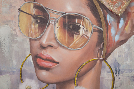 Tablou Jennifer - B-, Lemn/Canvas, Multicolor, 100x70x3 cm [2]