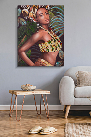 Tablou Kelly -B-, Lemn/Canvas, Multicolor, 120x90x3 cm [5]