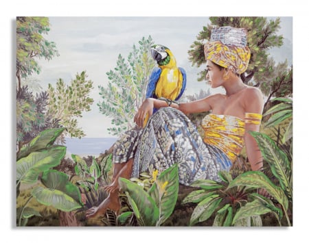 Tablouri - Tablou Kenda , Lemn/Canvas, Multicolor, 90x120x3 cm