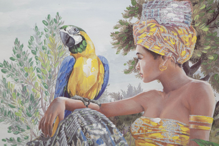 Tablou Kenda , Lemn/Canvas, Multicolor, 90x120x3 cm [2]