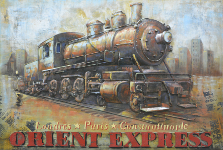 Tablouri - Tablou Locomotive metalic in relief
