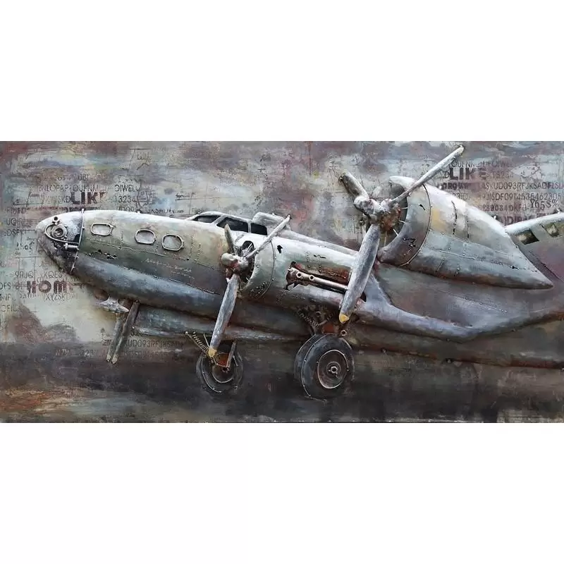Tablouri - Tablou avion, metalic