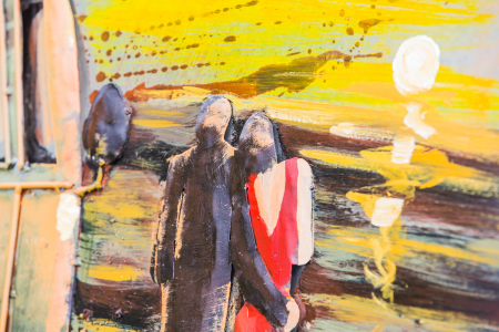 Tablou dubita verde, metalic [2]