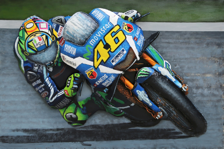 DECORATIUNI - Tablou moto GP, metalic