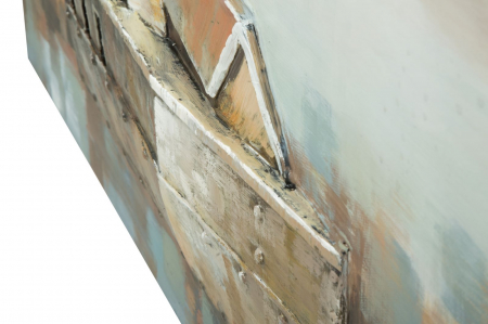 Tablou Mulino a vento, lemn de pin/Plastic/panza, multicolor, 120X3.7X80 cm [3]