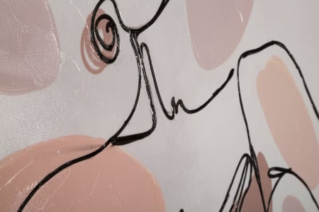 Tablou Painting Lady, Lemn/Canvas, Multicolor, 80x80x2.8 cm [2]