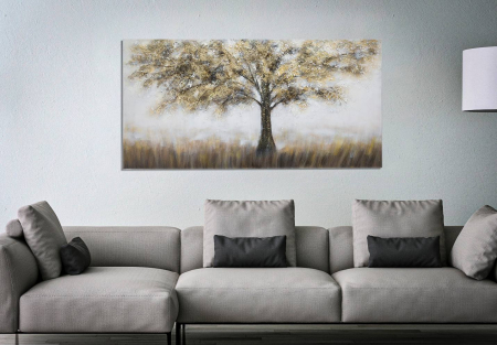 Tablouri - Tablou Painting Tree -A-, Lemn/Canvas, Multicolor, 141.5x4x72 cm