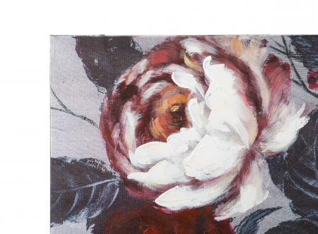 Tablou pictat manual Flower, Lemn/Canvas, Multicolor, 60x120x3.7 cm [3]