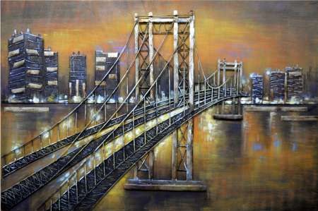 Tablouri - Tablou podul din Brooklyn, metalic