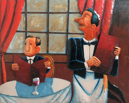 DECORATIUNI - Tablou restaurant, metalic
