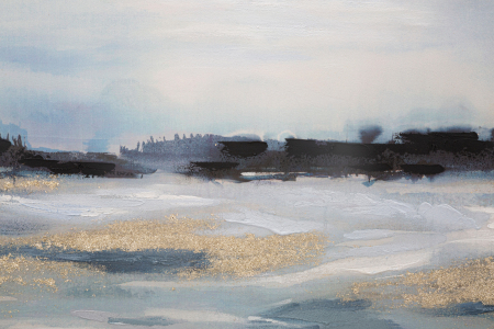 Tablou Sky, lemn de pin/panza, multicolor, 120X3.8X60 cm [5]