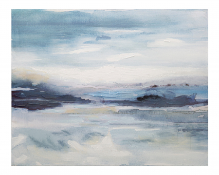 Tablou Softly, lemn de pin/panza, multicolor, 100X2.8X80 cm [1]