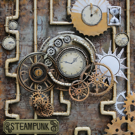 DECORATIUNI - Tablou steampunk, metalic