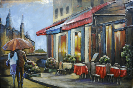 Tablouri - Tablou Terrace metalic in relief
