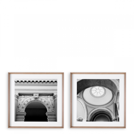Tablouri - Tablou tipărit, The Great Hall set de 2, Dims: L. 83 | W. 83 | D. 6.5 | per frame (CM)