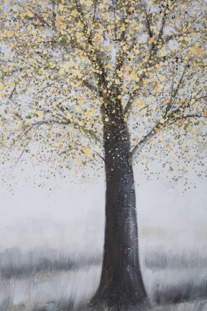 Tablou Tree Simple -A-, Lemn/Canvas, Multicolor, 121.5x5x82 cm [3]