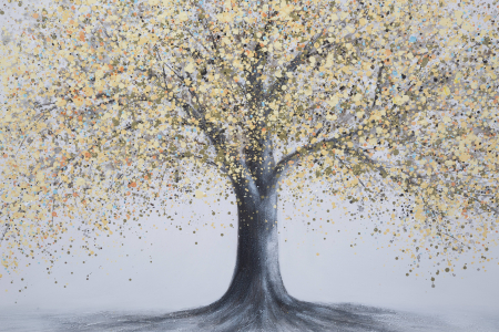 Tablou Tree Simple -B-, Lemn/Canvas, Multicolor, 121.5x5x82 cm [2]