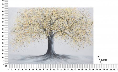 Tablou Tree Simple -B-, Lemn/Canvas, Multicolor, 121.5x5x82 cm [5]