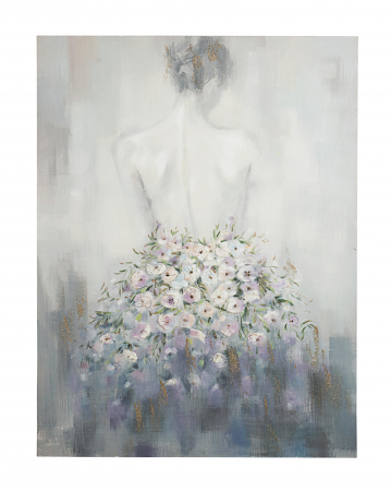 Tablouri - Tablou Village CA55A, Canvas/Lemn, Multicolor,90x2.8x120 cm