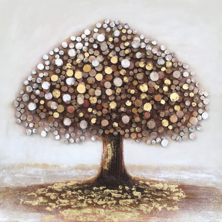 Tablouri - Tablou Wooden tree pictat manual