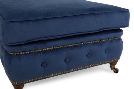 Taburet  Chesterfield, Albastru petrol, 75x45x70 cm [4]