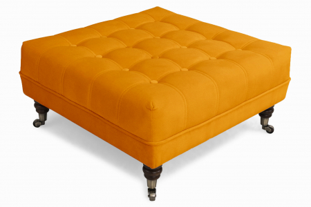 SALE % - Taburet  Chesterfield, Galben, 70x32x70 cm