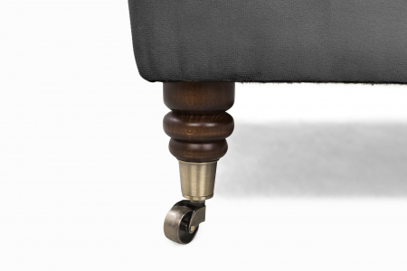 Taburet  Chesterfield , Gri, 70x32x70 cm [4]