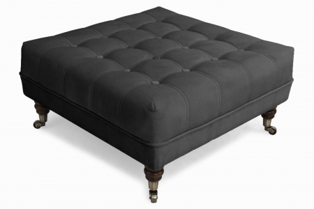 Taburet  Chesterfield , Gri, 70x32x70 cm