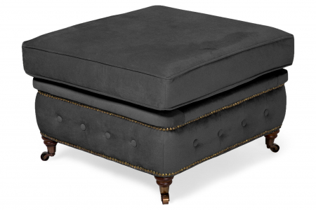 Taburete si pufuri - Taburet  Chesterfield, Gri, 75x45x70 cm
