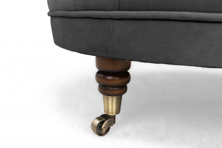 Taburet  Chesterfield, Gri, 80x32x80 cm [4]