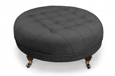 Taburet  Chesterfield, Gri, 80x32x80 cm [1]
